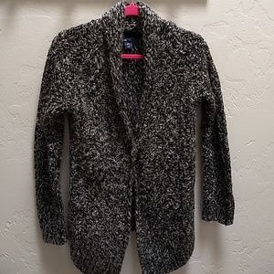 Girls black/white cardigan